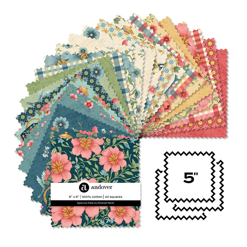 Andover Fabrics Sparrow Falls - 42 x 5" squares