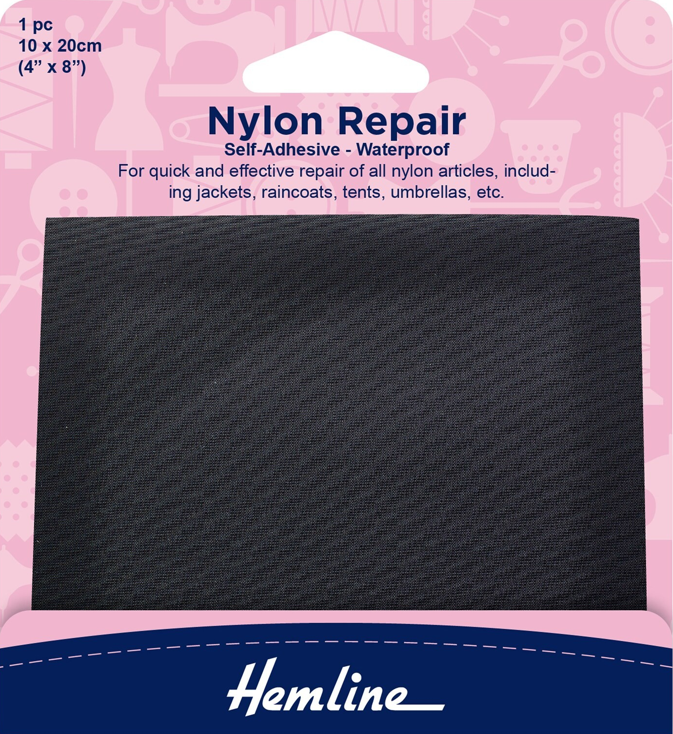 Hemline Nylon Repair Patch -Self Adhesive - Waterproof