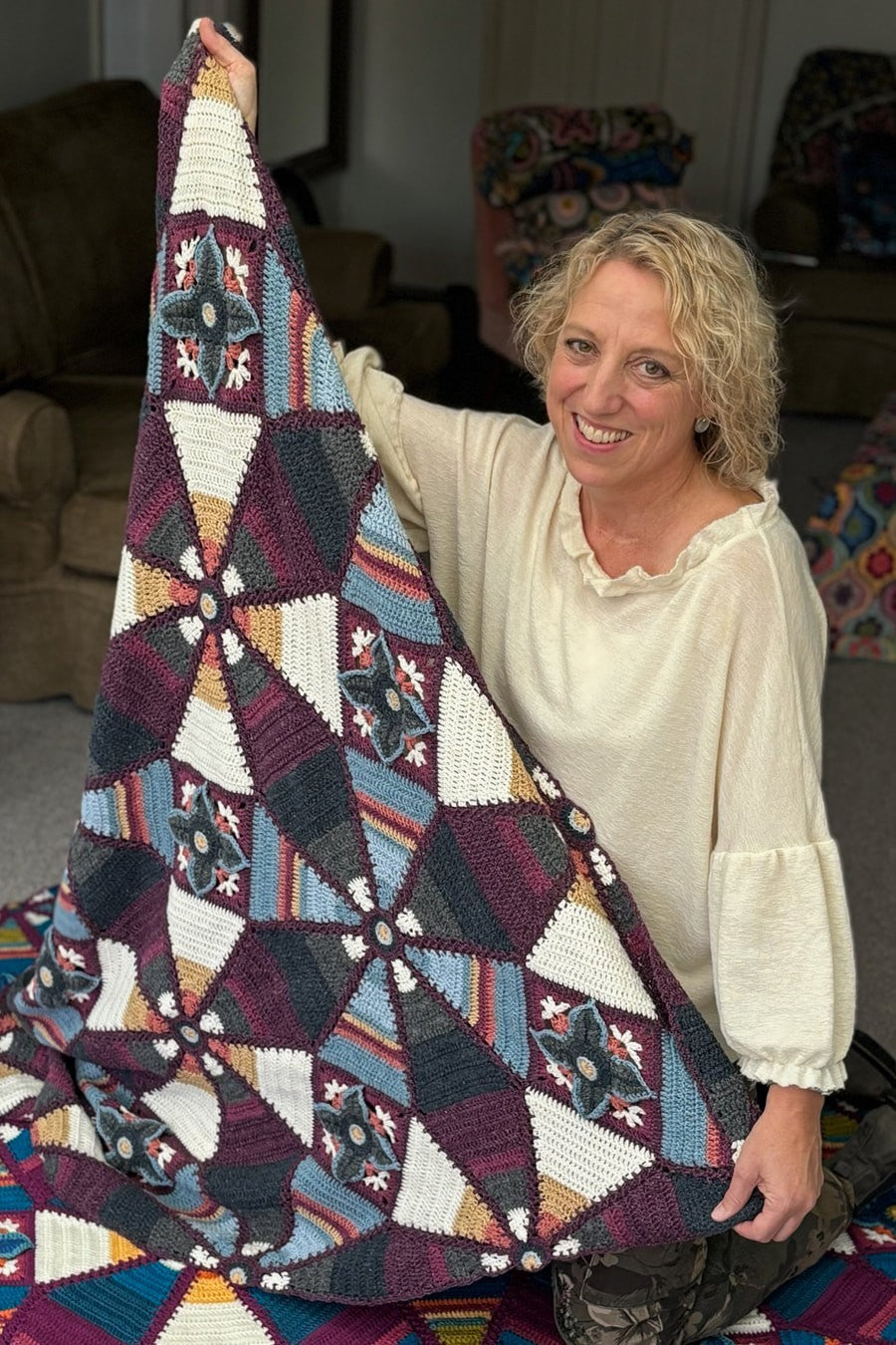Royal Garden Blanket Pattern by Janie Crow