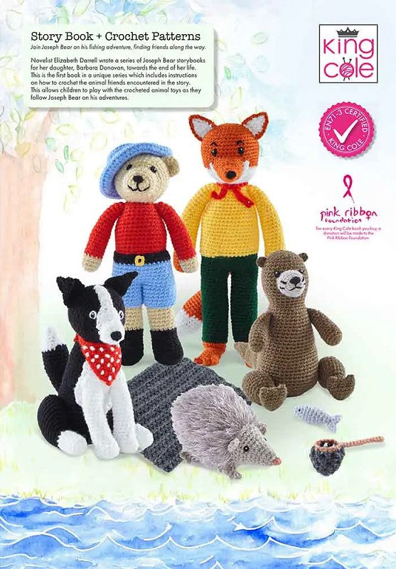 King Cole Joseph Bear Goes Fishing Story Book & Crochet Pattern Book