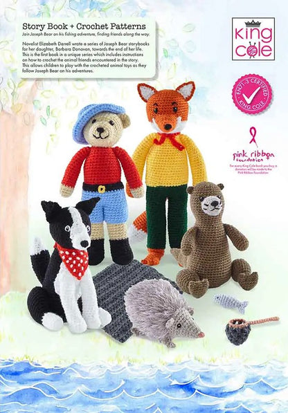 King Cole Joseph Bear Goes Fishing Story Book & Crochet Pattern Book
