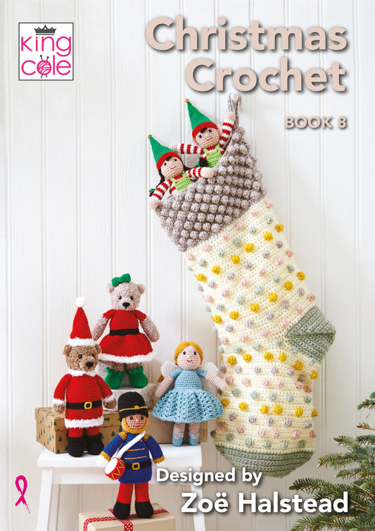 King Cole Christmas Crochet Book 8 - Pattern Book