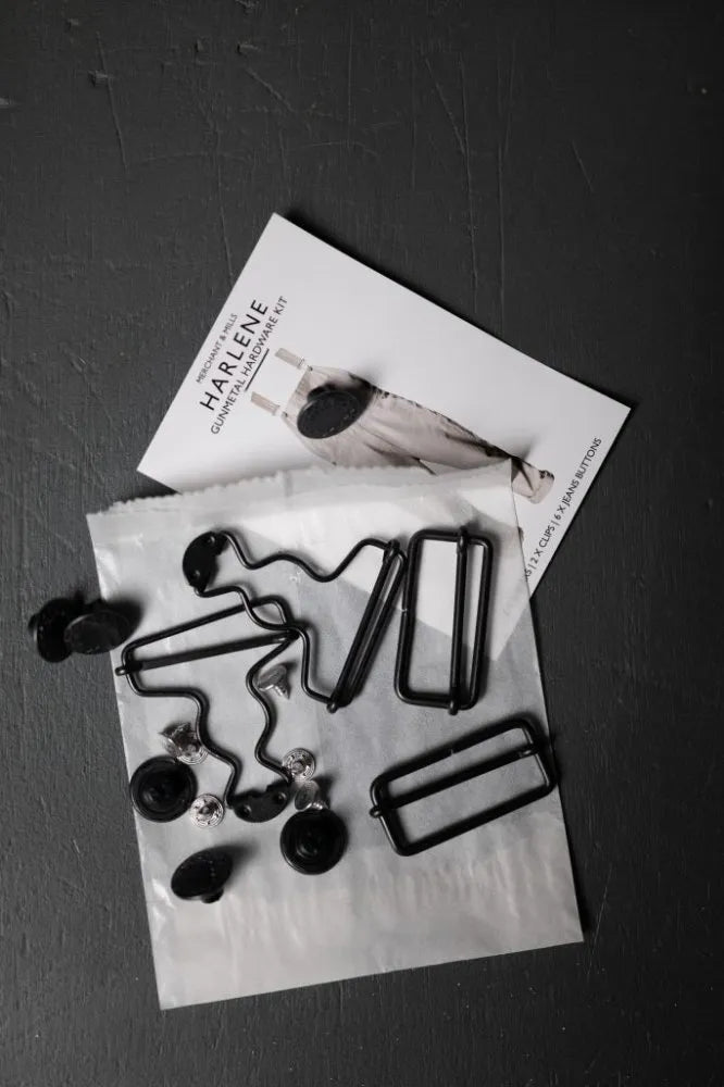 Merchant & Mills - Harlene - Gunmetal Hardware Kit