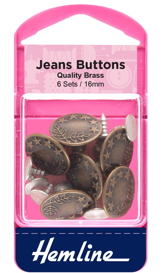 Hemline Jeans Buttons