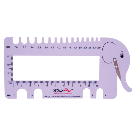 Knit Pro Knitting Pin & Crochet Hook Gauge with Yarn Cutter