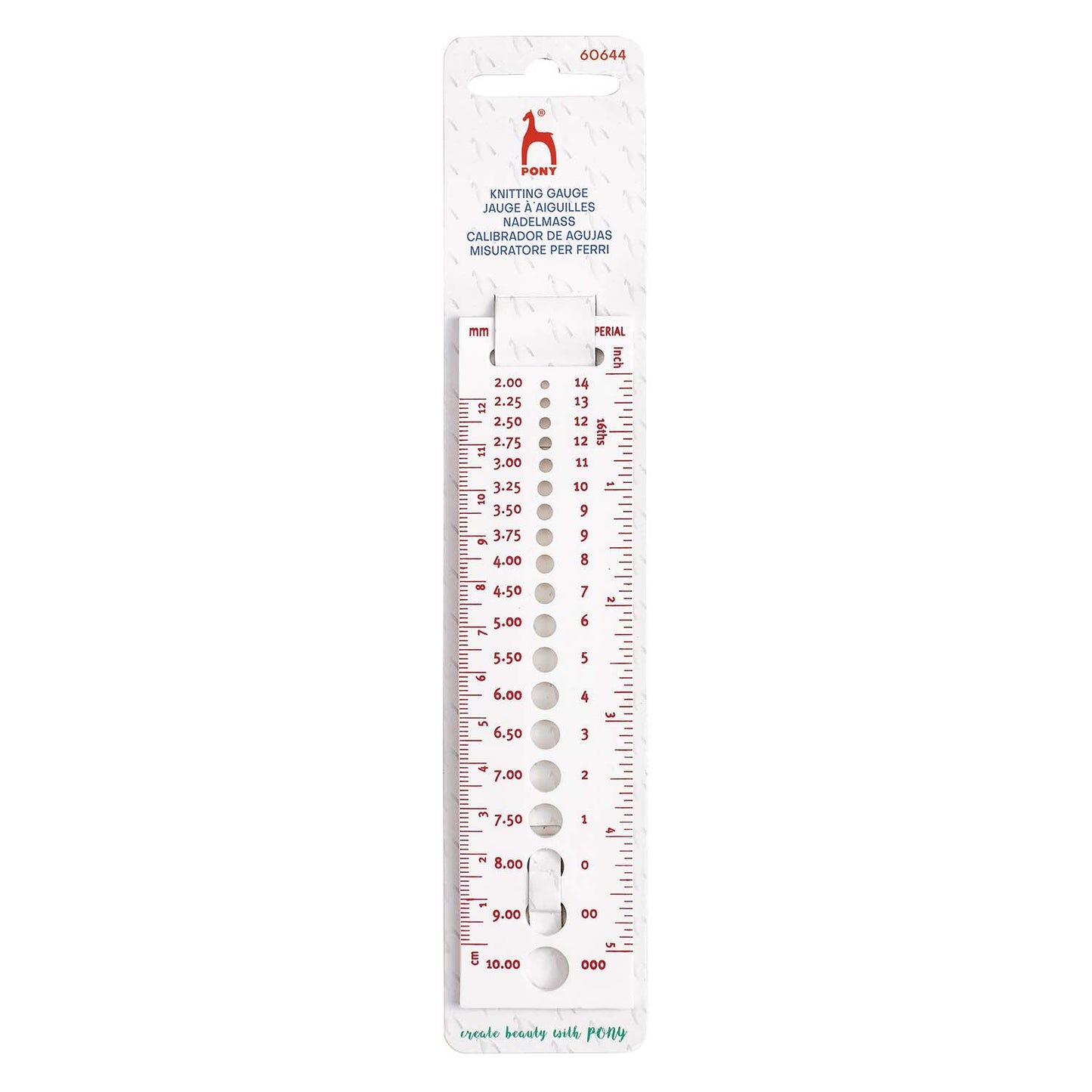 Pony Knitting Needle Gauge
