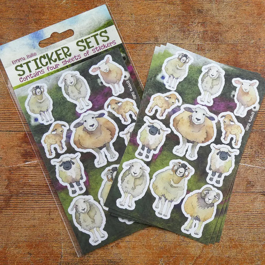 Emma Ball - Felted Sheep Sticker set (4 Sheets)