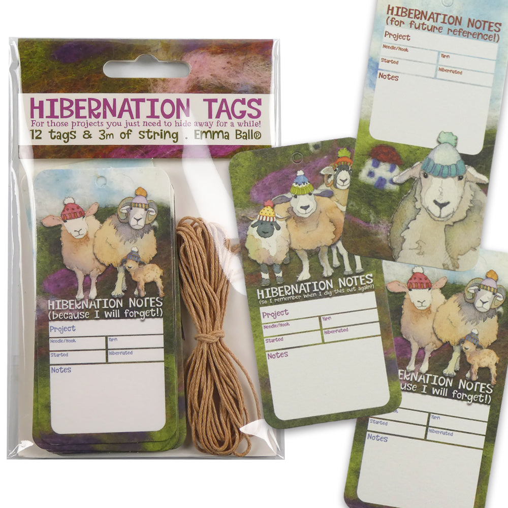 Emma Ball Hibernation Tags for Knitting & Crochet - Happy Sheep