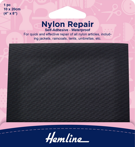 Hemline Nylon Repair Patch -Self Adhesive - Waterproof